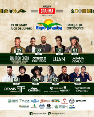 Expô Janaúba 2025: feira agropecuária com shows, cultura e valorização do agronegócio no Norte de Minas