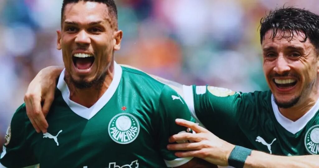 Imagem simulada de Palmeiras x Chelsea com destaque para previsão da IA sobre o vencedor do Mundial de Clubes