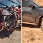 Imagem mostrando o local do acidente causado por motorista de 77 anos na MG-400, com tráfego congestionado no cruzamento.