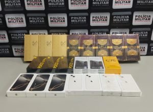 Polícia Prende Homem com 13 Smartphones e Produtos Sem Nota Fiscal em Ônibus na BR-135
