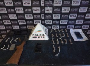 1 de 1Materiais apreendidos pela PM — Foto: Polícia Militar