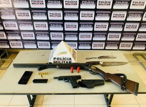 1 de 1Materiais apreendidos pela PM — Foto: Polícia Militar